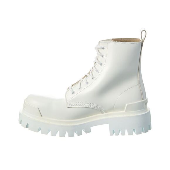 Balenciaga Strike Leather Boot, White - Picture 2 of 5